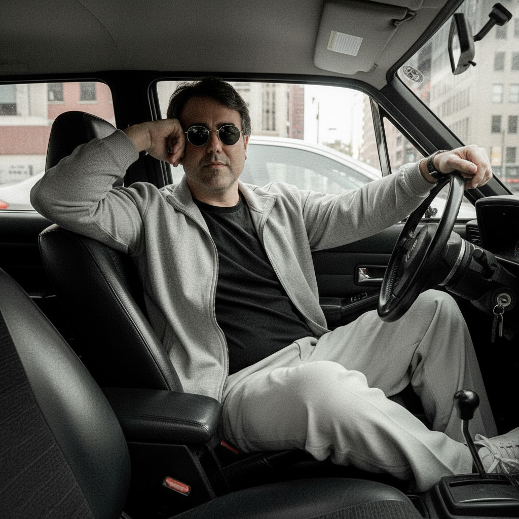 Retrato Masculino em Estilo Vintage no Carro – 8 fotos