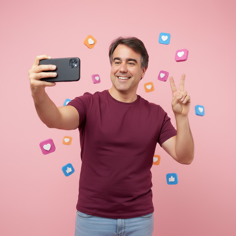 Retrato Lifestyle Digital — Alegria, Conexão e Expressão Contemporânea – 8 fotos