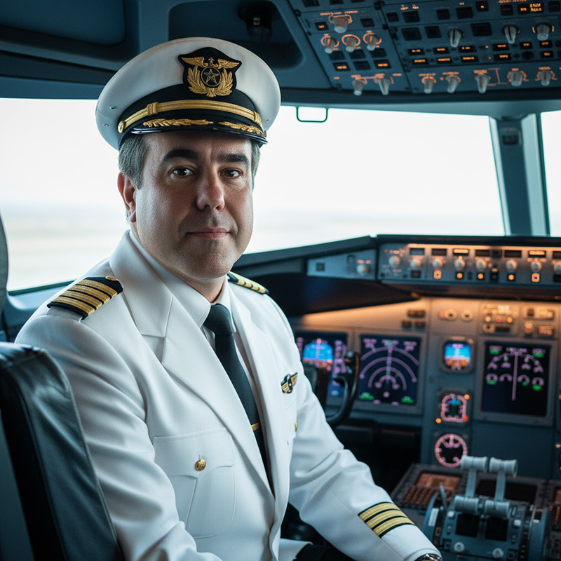 Retrato Profissional de Piloto — Precisão, Liderança e Elegância Cinematográfica – 8 fotos